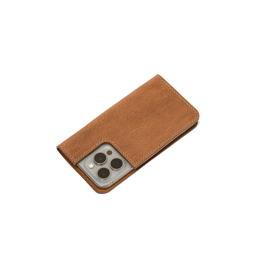 Leather Folio Case Wallet for iPhone 16 Series with MagSafe - The Minimalist 5.0