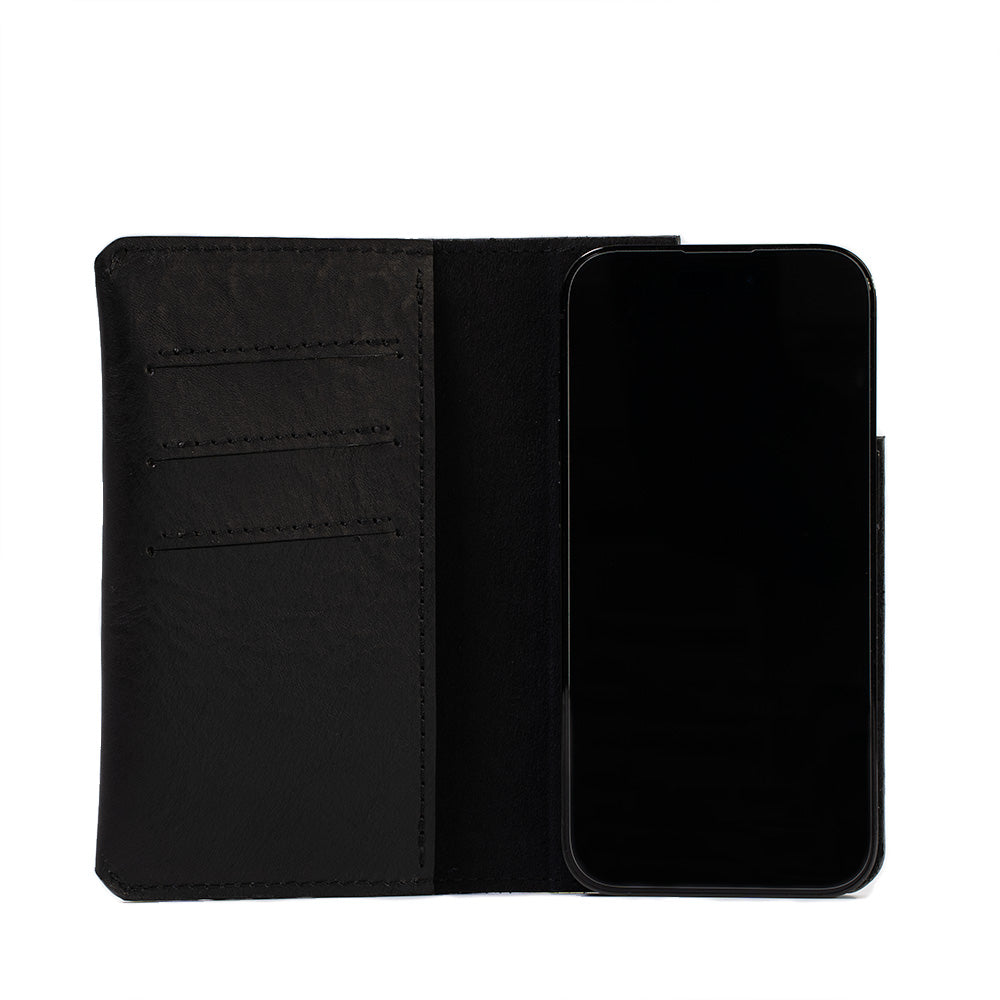 Leather Folio Case Wallet for iPhone 16 Series with MagSafe - The Minimalist 1.0